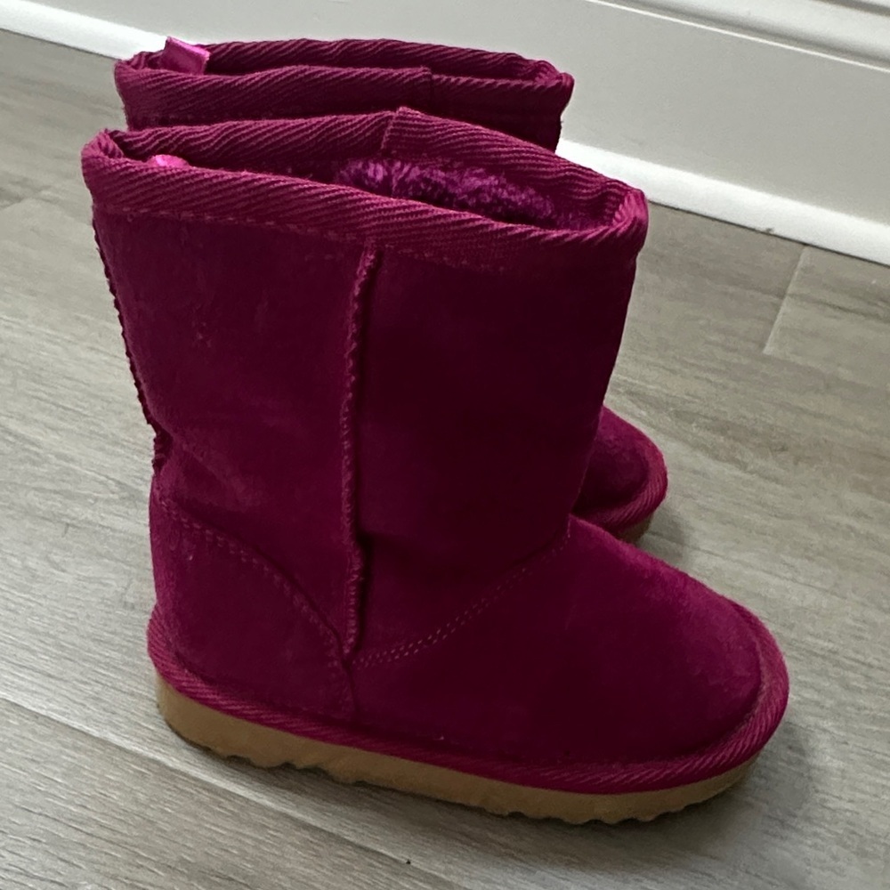 Children’s Place Pink Suede Boots girls size 7 - Picture 2 of 8